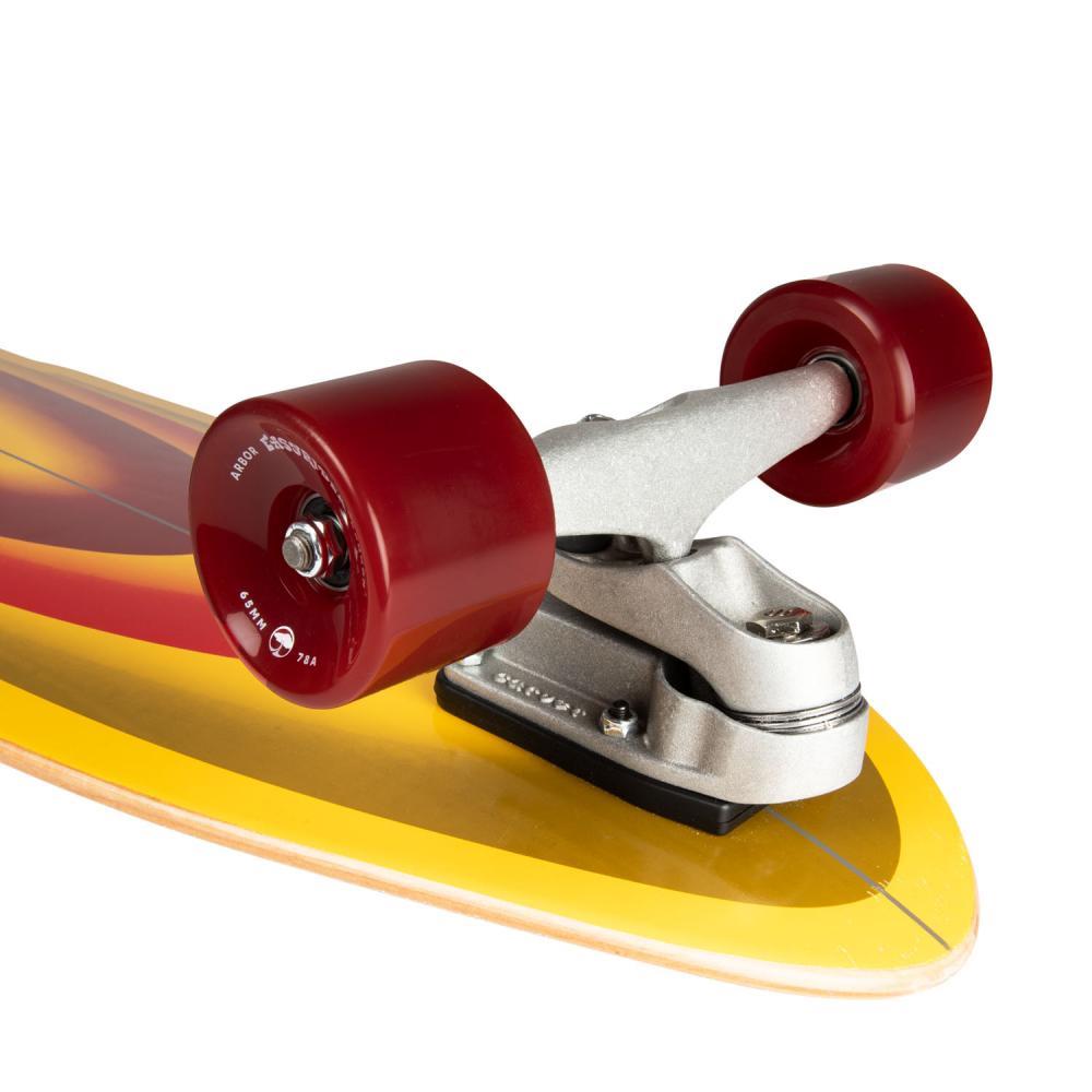 Arbor Surfskate C7 Jordan Brazie Yellow Red Complete Skateboard 32.5"