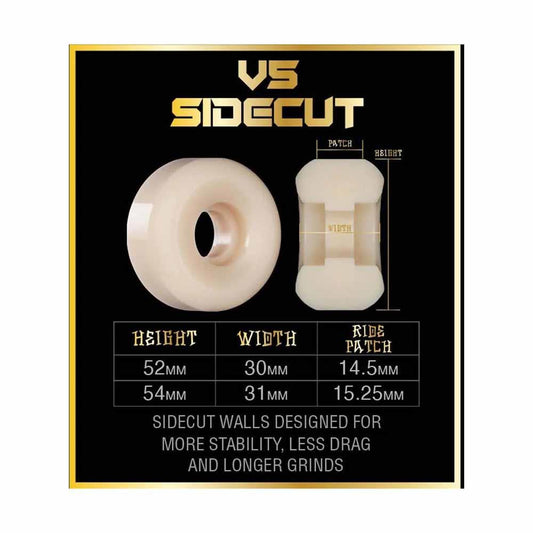 BONES Skateboard Wheels Grippin Wolf 99A V6 Wide-Cut X 99 54mm