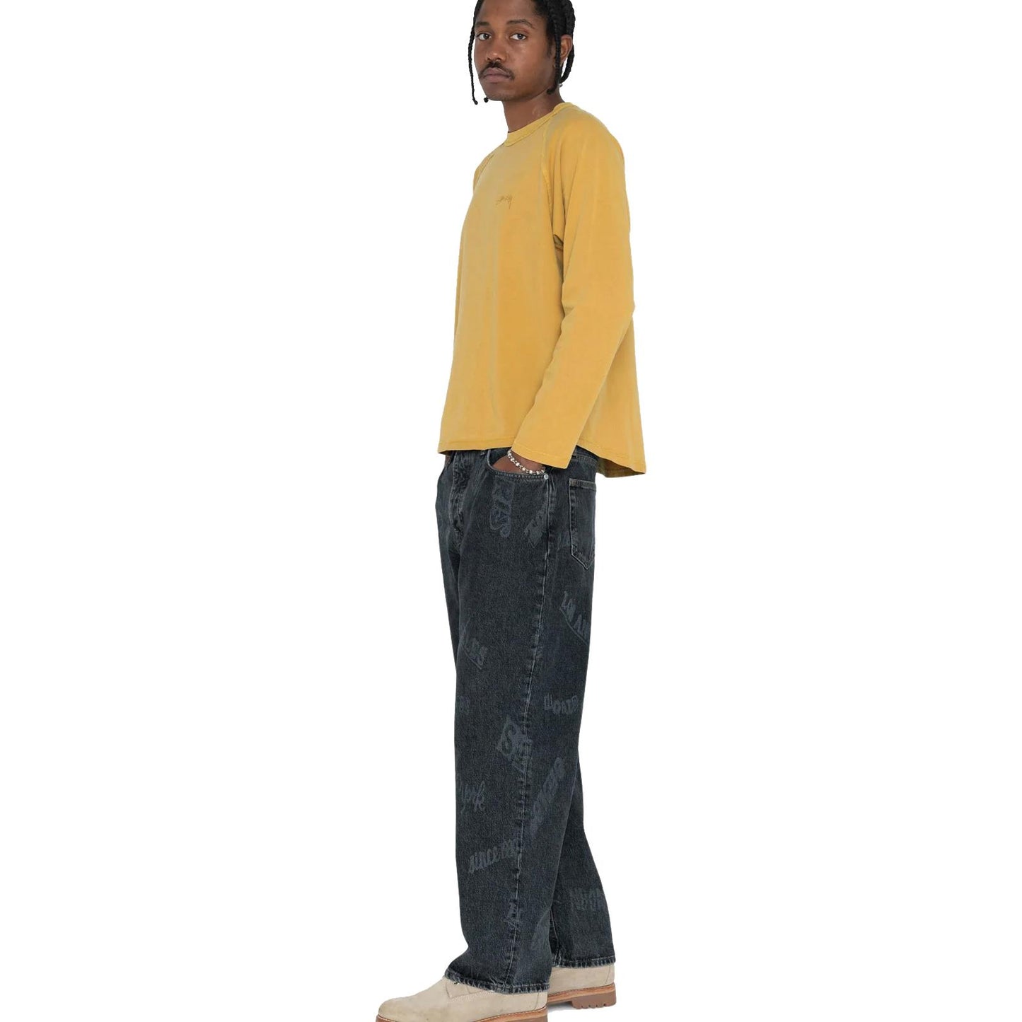 Stussy Inside Out Raglan Longsleeve Tee Mustard