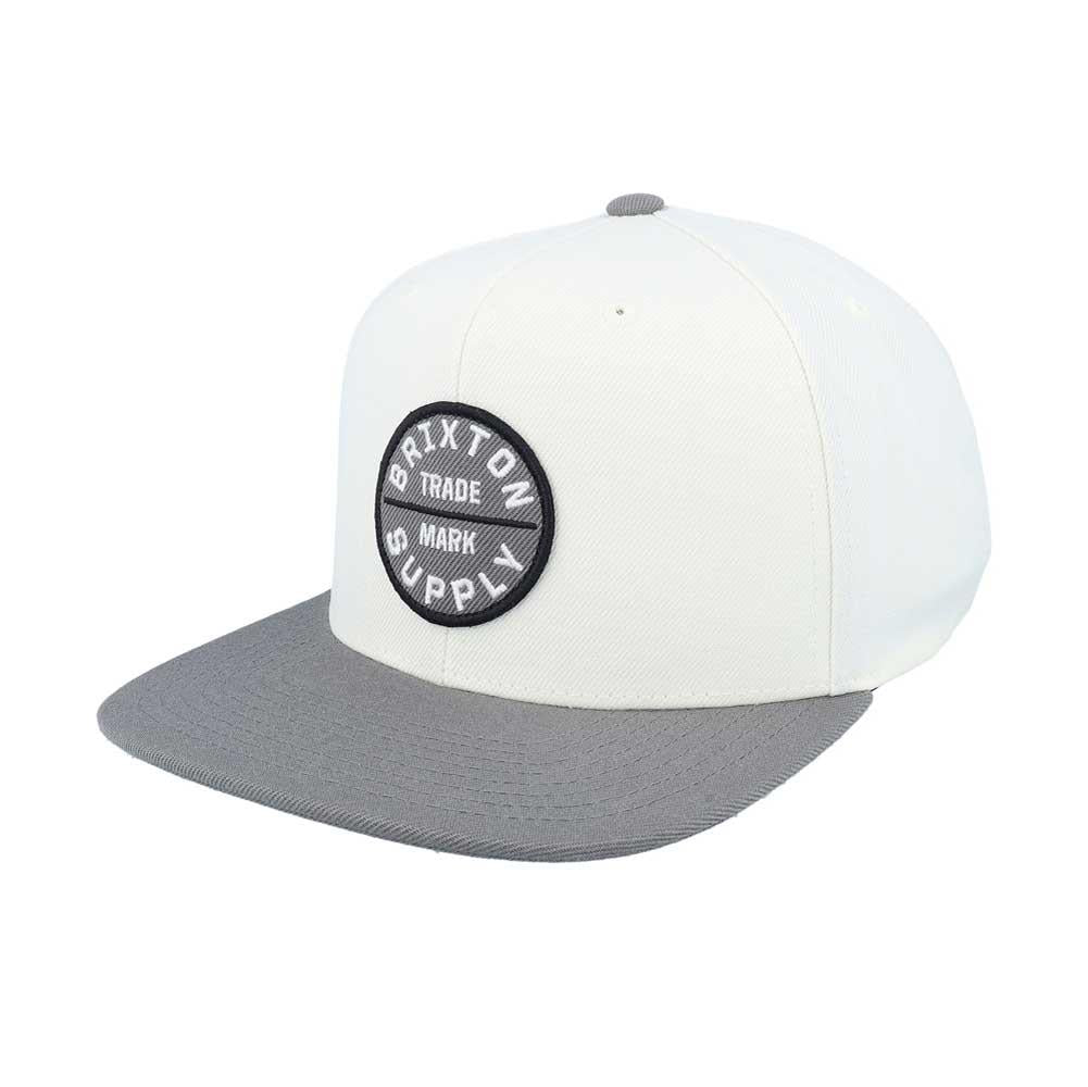 Brixton OATH III Snapback Cap Charcoal Off White One Size