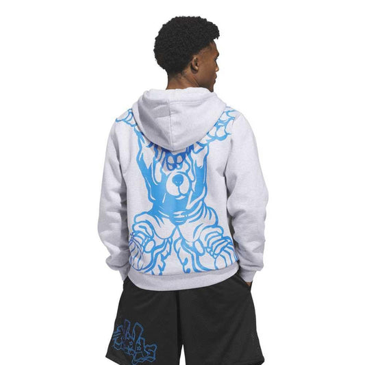 Adidas Skateboarding Kogan Zip Up Hooded Sweatshirt Light Grey Heather Blue