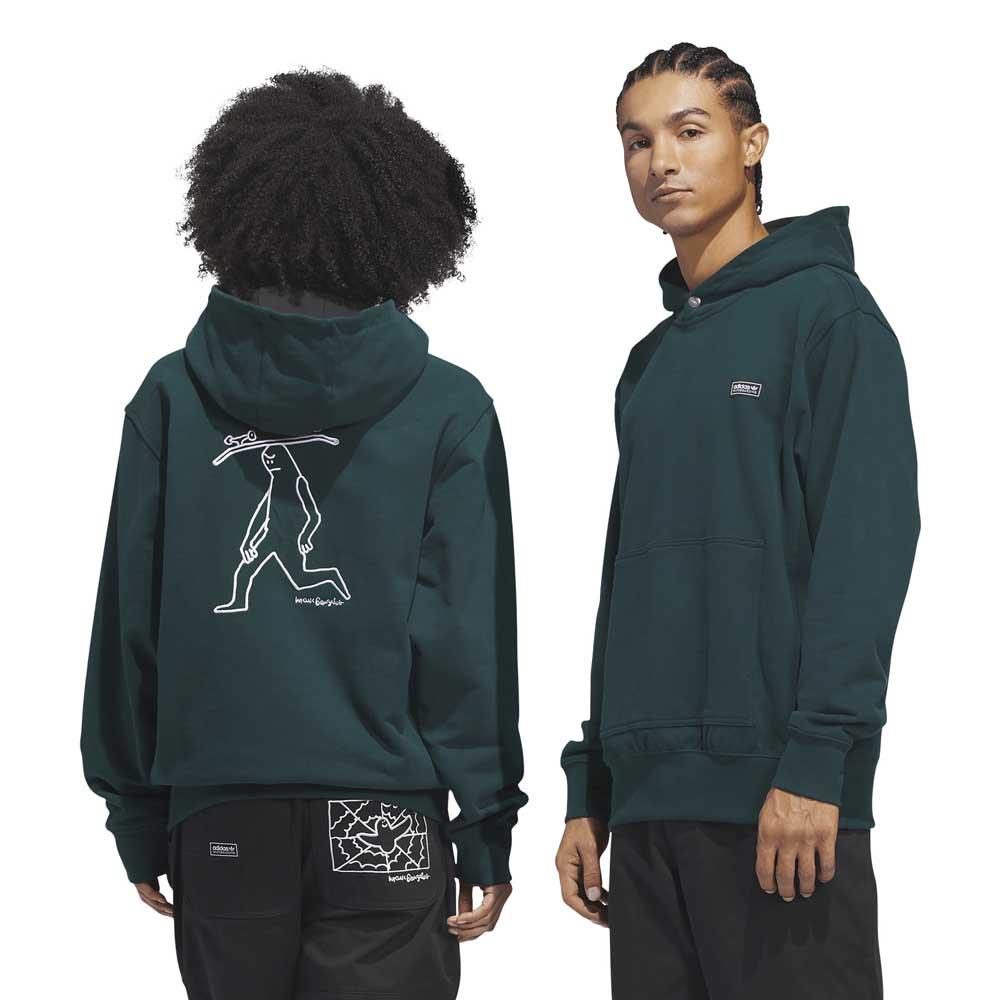 Adidas Skateboarding Gonz Head Hooded Sweatshirt Aurora Ivy Black