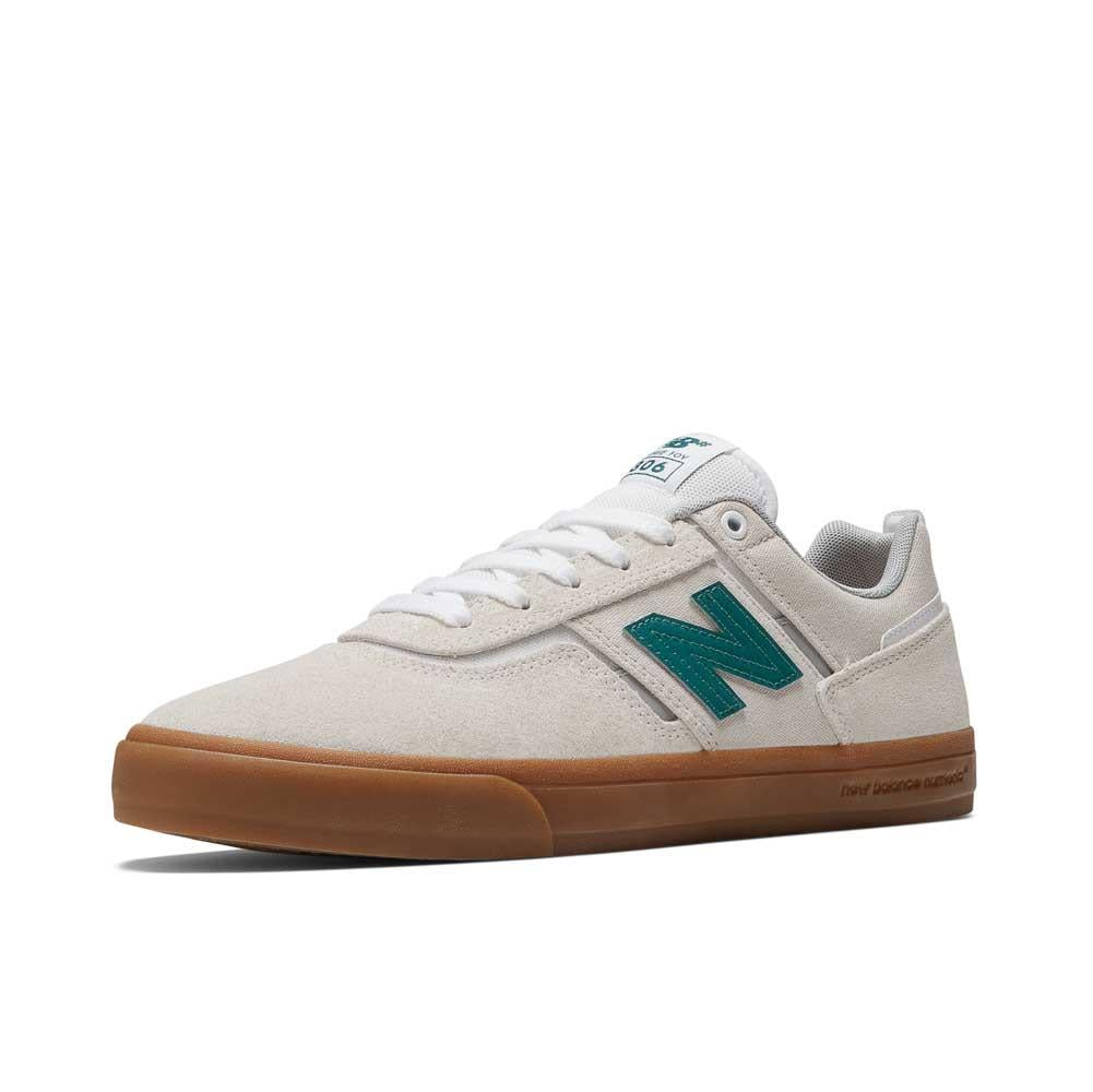 New Balance Numeric Jamie Foy 306 Skate Shoes White Green Suede