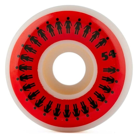 Girl Skateboards Repeater Conical Skateboard Wheels Red 54mm 99A