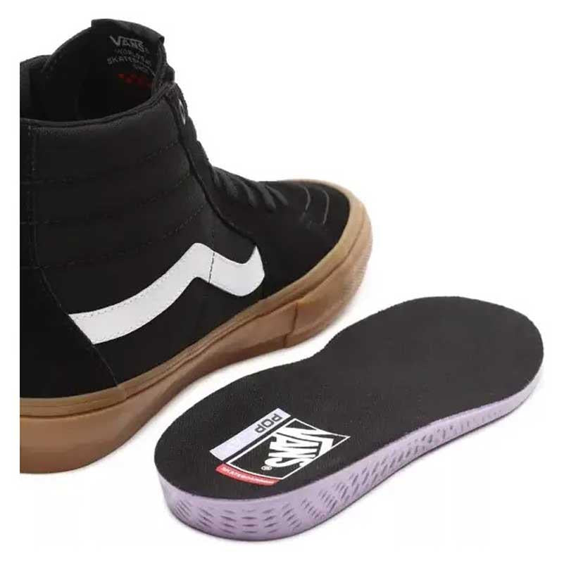 Vans Skate Sk8-Hi Black Gum Skate Shoes