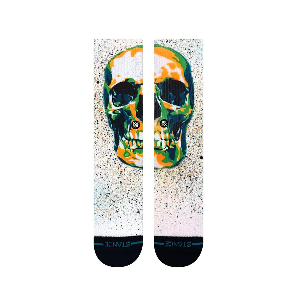 Stance Socks Mark Oblow Skull White Large UK7 to UK11