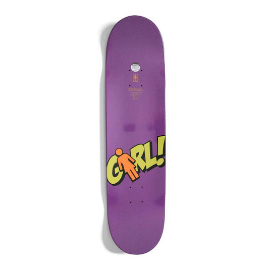 Girl Geering Blammo Skateboard Deck Purple G045 8"
