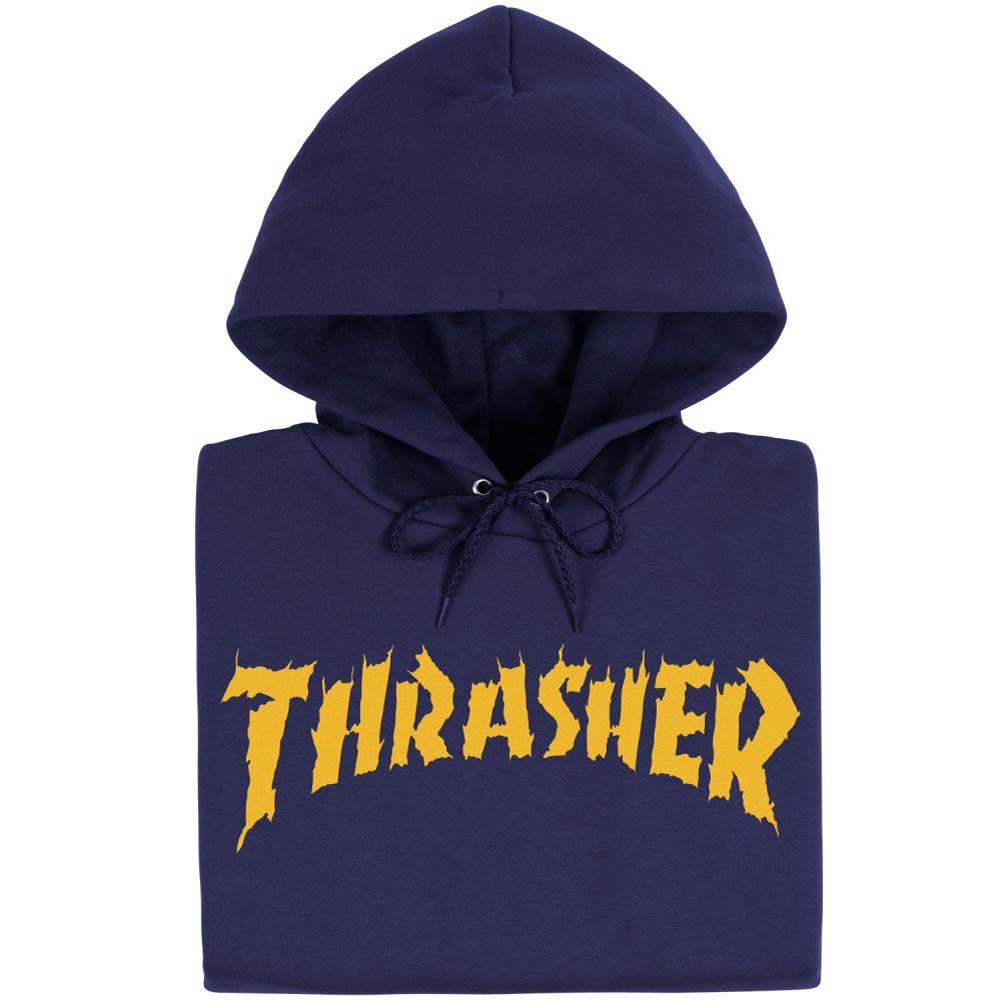 Thrasher Magazine Hooded Sweatshirt Burn it Down Navy