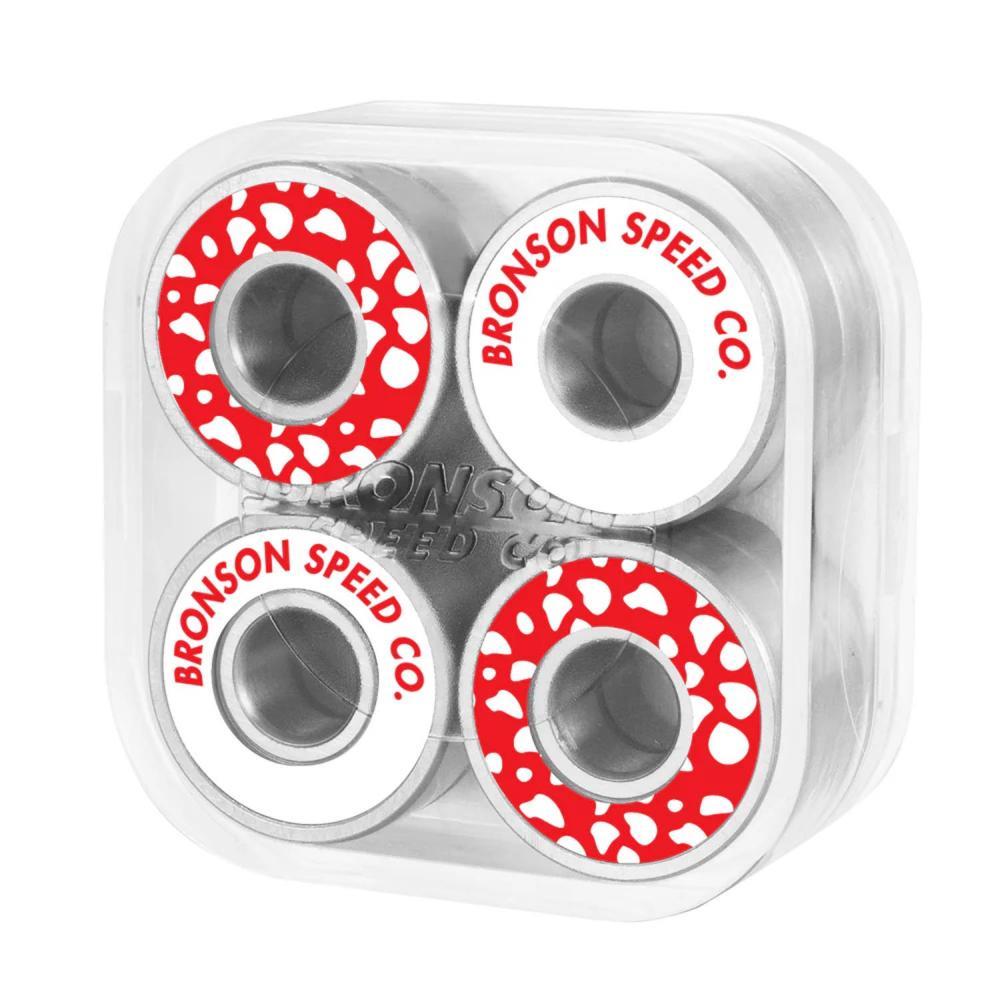 Bronson Speed Co. Skateboard Bearings Winkowski Mushroom G3 Red/White 8mm