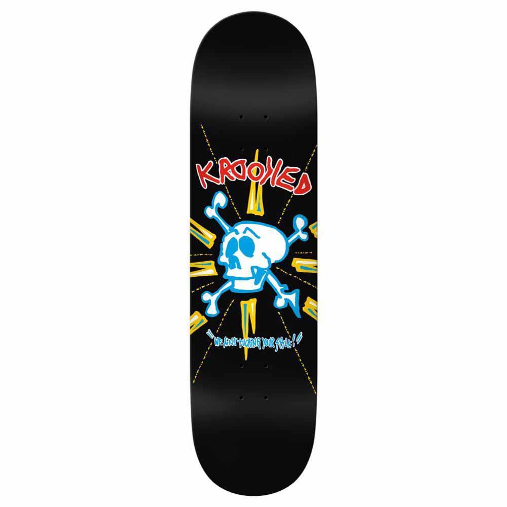 Krooked Skateboard Deck Style Black 8.5"