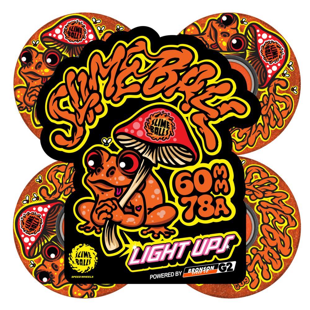 SlimeBalls Wheels Frog Trips Light Ups OG 78a Red 60mm