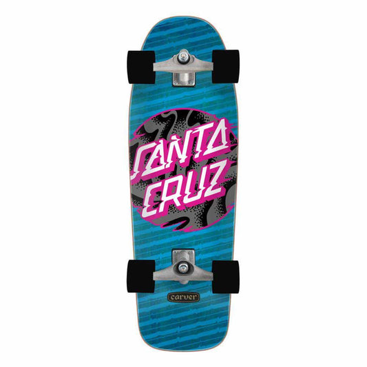 Santa Cruzer Complete Vivid Slick Dot Surf Skate Blue/Black/Pink 9.8"