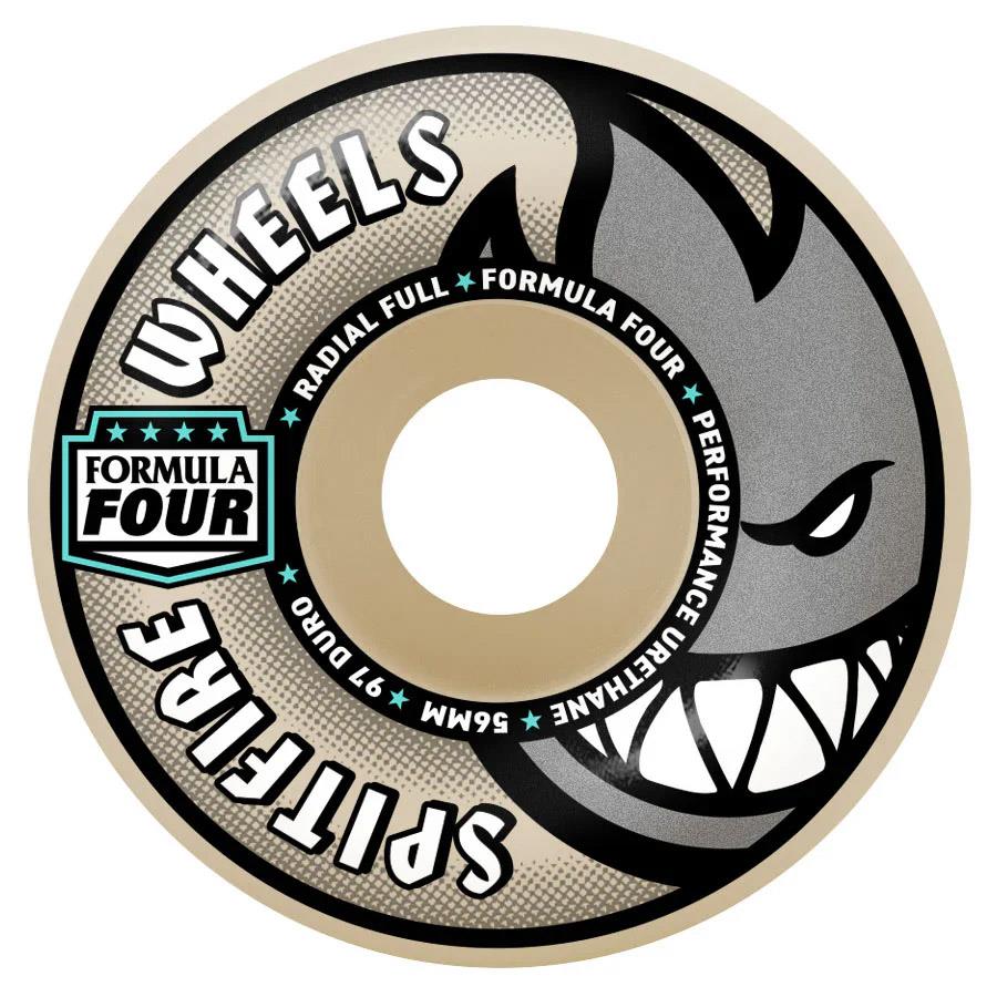 Spitfire Formula Four Skateboard Wheels Radial Full 97 Natural 54mm