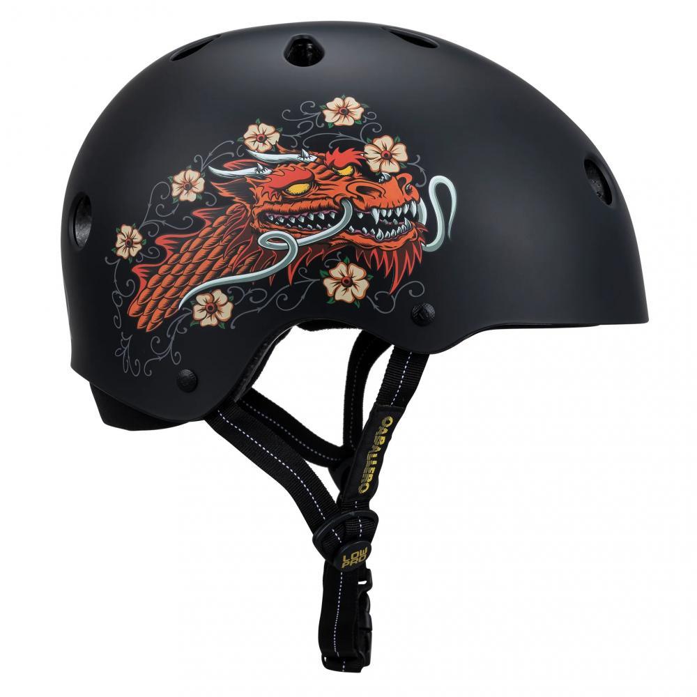 Pro-Tec Certified Skateboard Helmet Low Pro Steve Caballero Matte Black