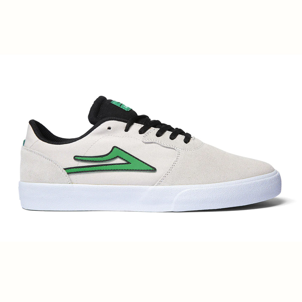 Lakai Cardiff White Black Suede Skate Shoes - Main Image