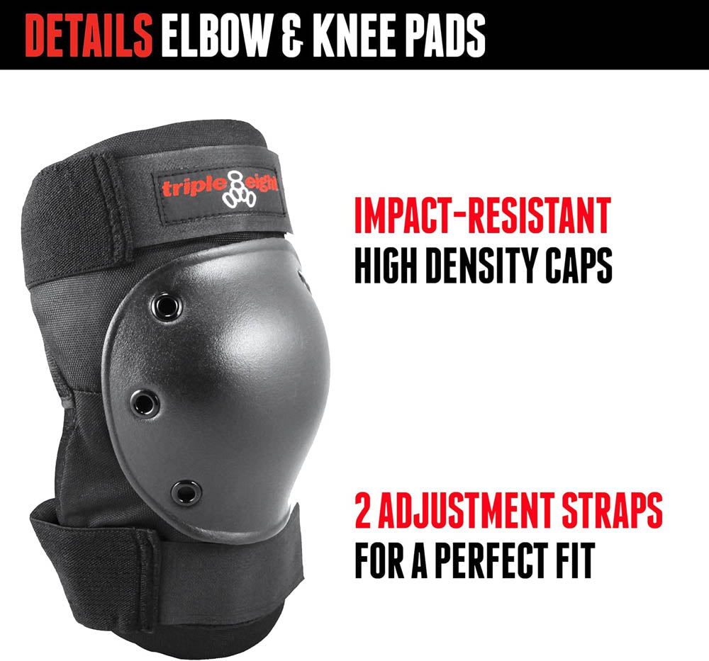 Triple 8 Saver Series Knee Pads Elbow Pads Wrist Guards 3 Pack
