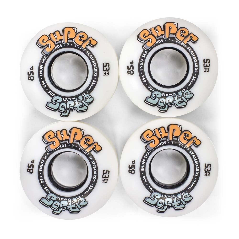 Enuff Skateboards Super Softie Skateboard Wheels 85a White 53mm