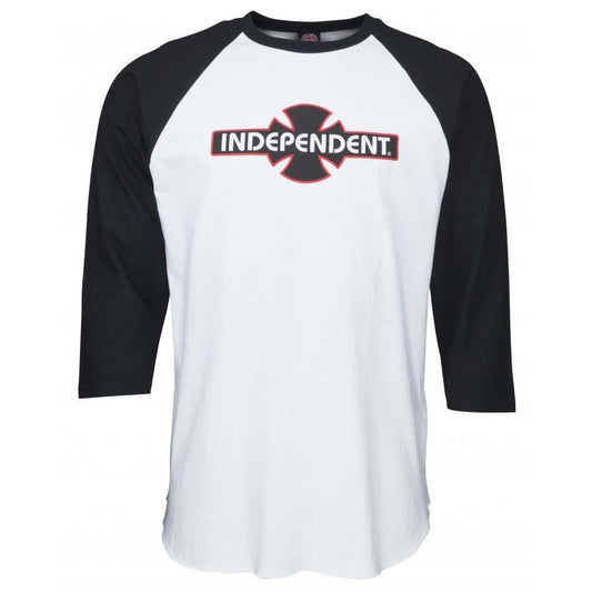 Independent Truck Co O.G.B.C. 3/4 Baseball Top Black White