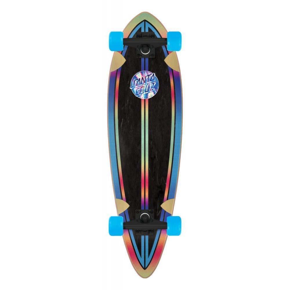 Santa Cruzer Iridescent Dot Pintail Factory Complete Skateboard Multi 33"