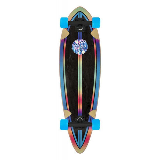 Santa Cruz Cruzer Iridescent Dot Pintail Factory Complete Cruiser Skateboard Multi 33"