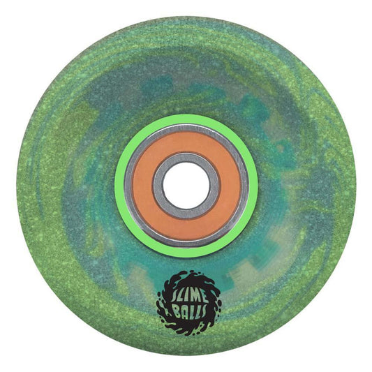 Slime Balls Skateboard Wheels Light Ups OG Slime 78a Blue Green Glitter 60 mm