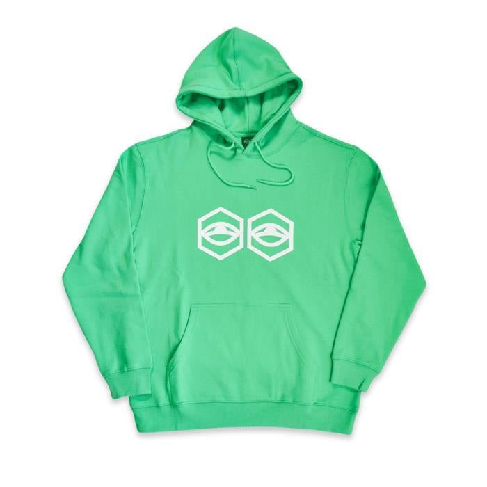 Jet Lag Brothers Eyes Logo Green Hooded Sweatshirt