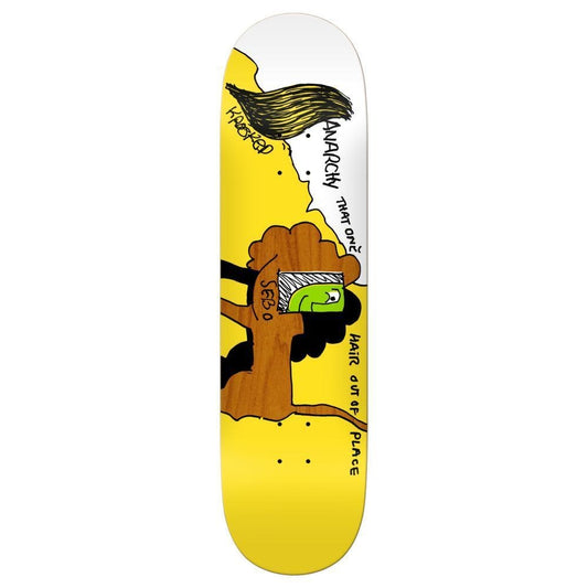 Krooked Pro Skateboard Deck Sebo Anarchy Yellow 8.12"