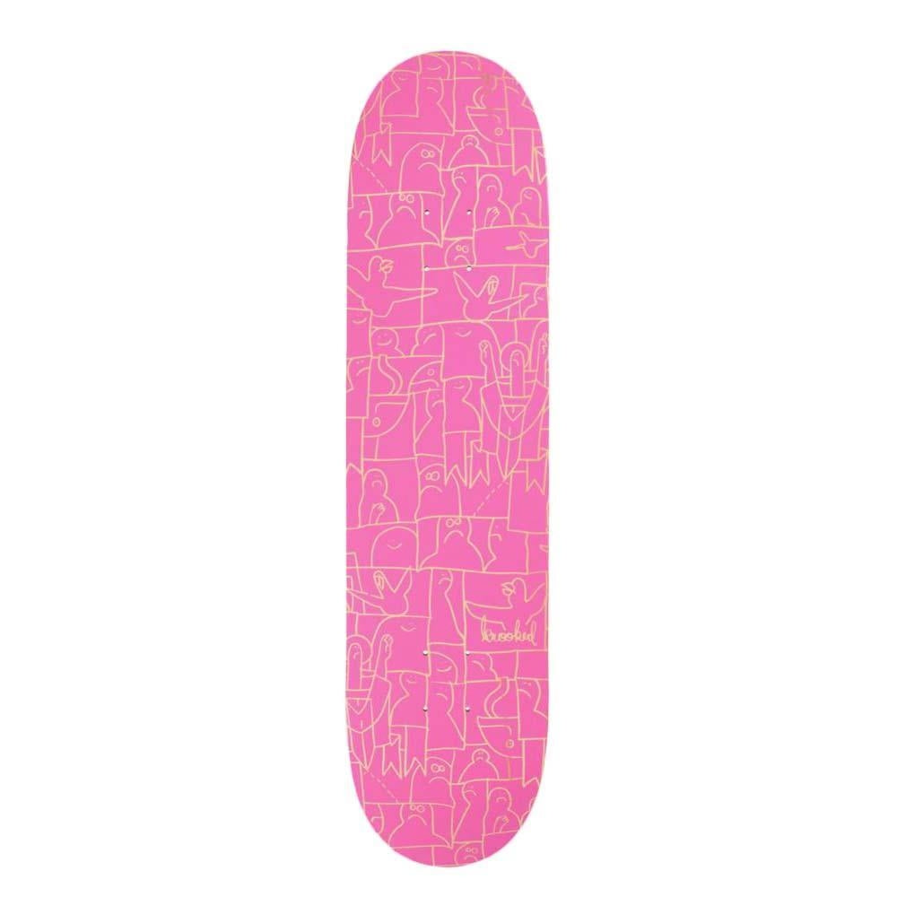 Krooked Flock Skateboard Deck Pink 8.06"