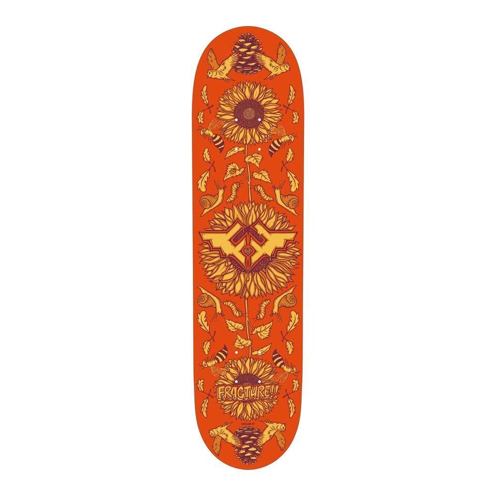 Fracture x Adswarm 2 The Golden Ratio Skateboard Deck Orange 8"