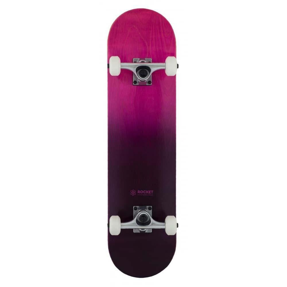 Rocket Complete Skateboard Double Dipped Purple Black 7.75"