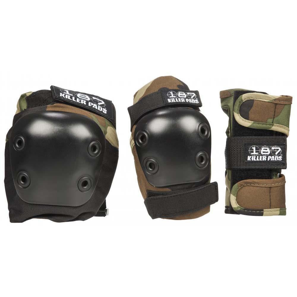 187 Killer Pads Jr. Six Pack Set Knee Elbow Wrist Guards Camo OSFA JUNIOR