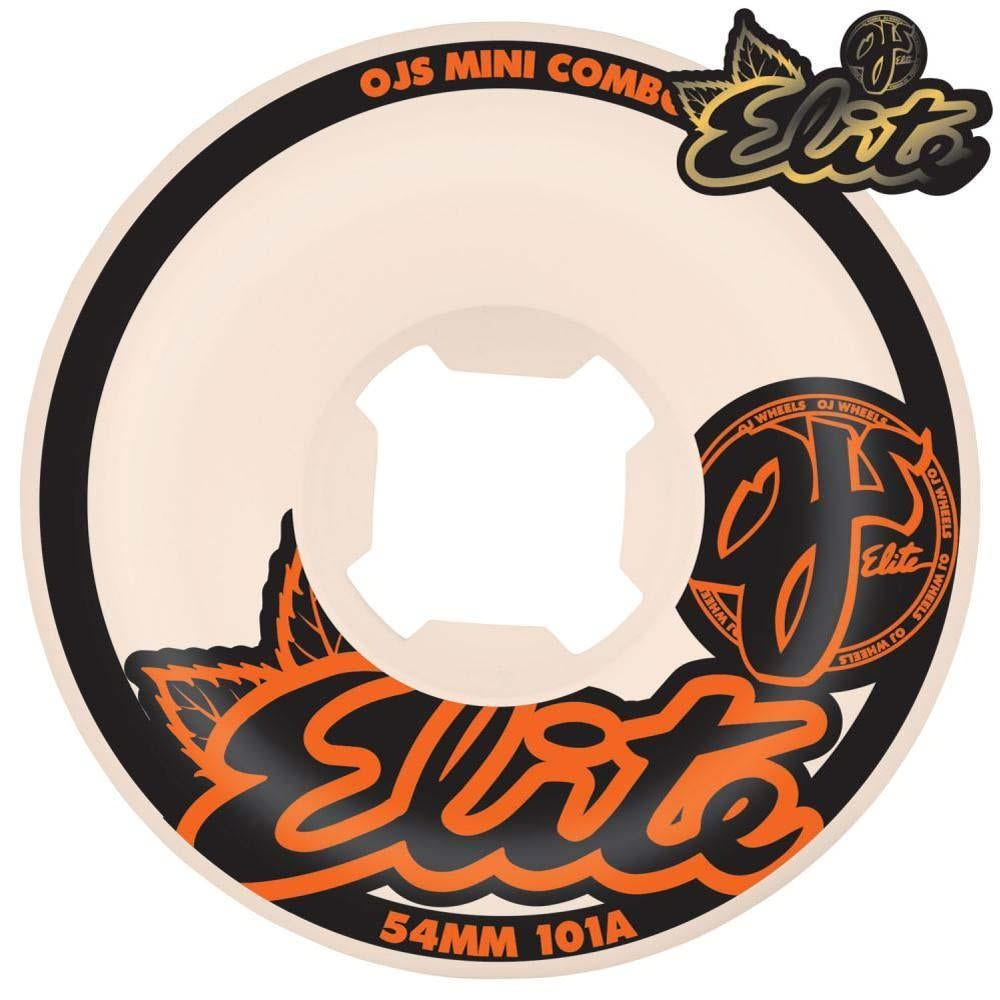 OJ Elite Skateboard Wheels Elite Mini Combo 101a White 54 MM