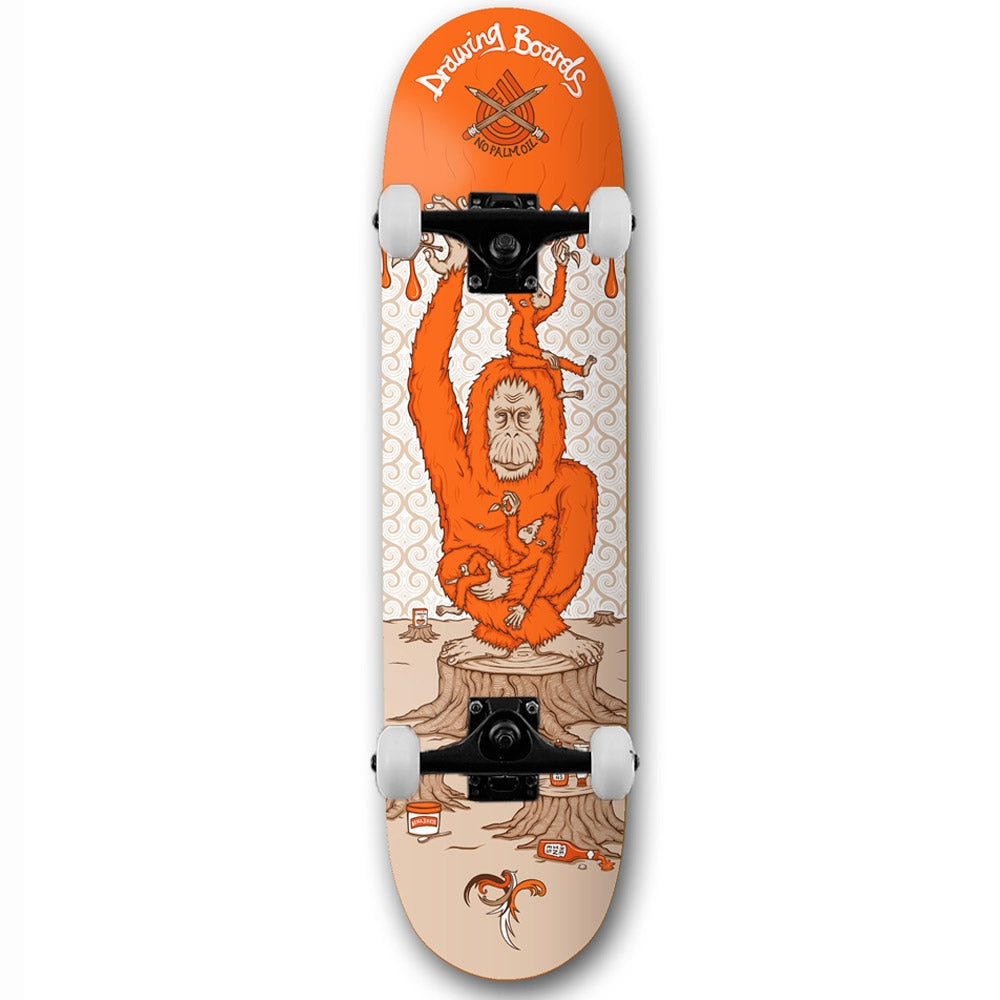 Drawing Boards Orangutan Complete Skateboard 8"