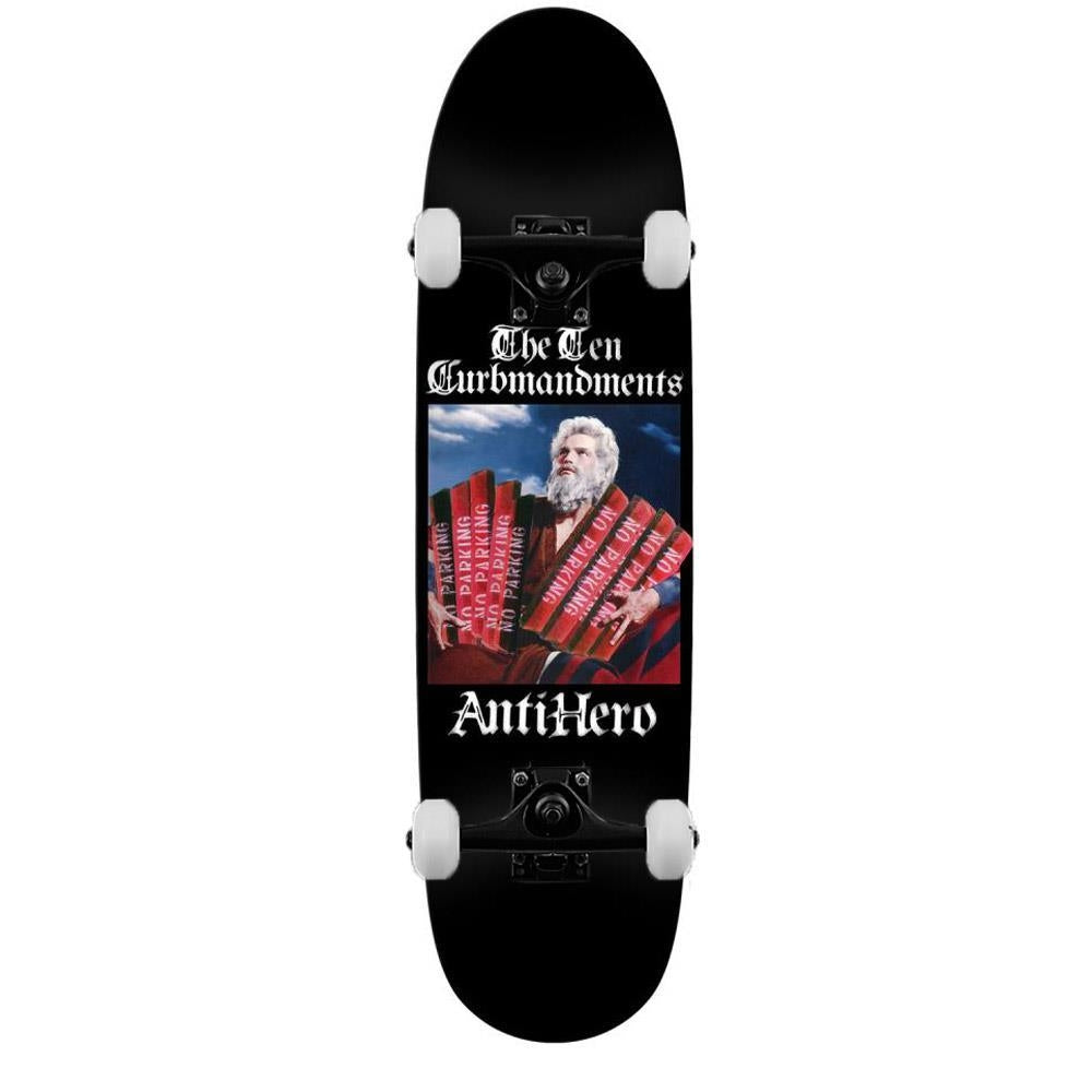 Antihero Pro Complete Skateboard Ten Curbmandment Black 8.5"