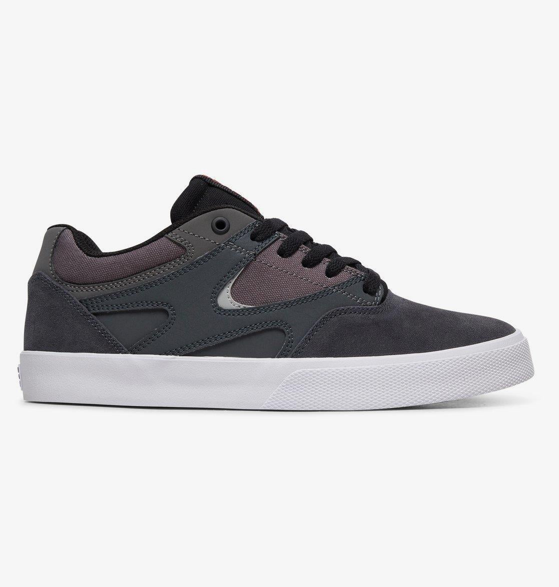 DC Shoe Co Kalis Vulc Grey Black Red Skate Shoes