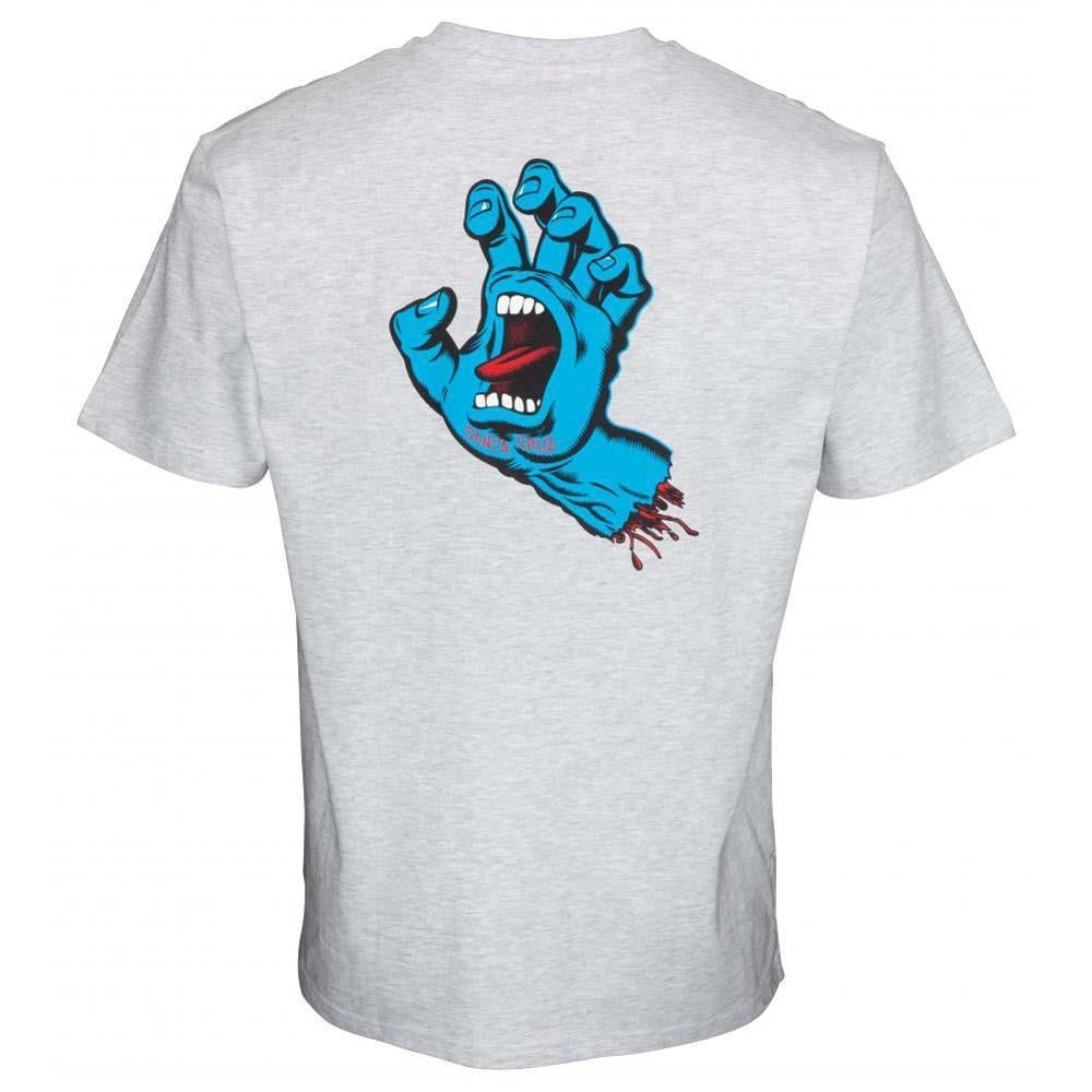 Santa Cruz Screaming Hand Chest T-Shirt Athletic Heather