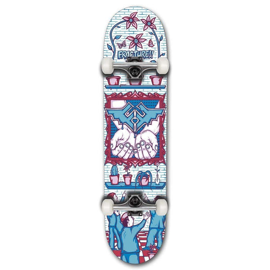 Fracture x Adswarm Factory Complete Skateboard Blue 7.25"