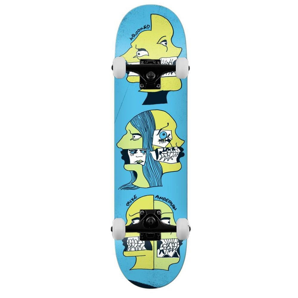 Krooked Pro Complete Skateboard Manderson Two Face Blue 8.06"