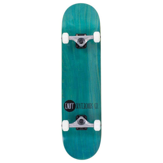 Enuff Skateboards Logo Stain Factory Complete Skateboard Teal 8"