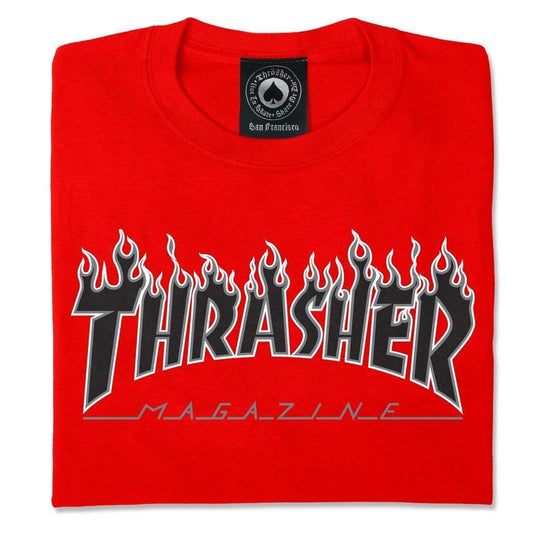 Thrasher Mag Flame Logo T-shirt Red