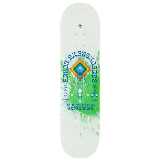 Arbor Skateboard Deck Whiskey 8.0 Experience White 8"