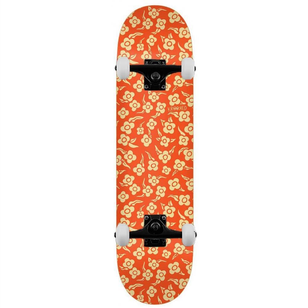 Krooked Flowers Complete Skateboard Orange 8.06"