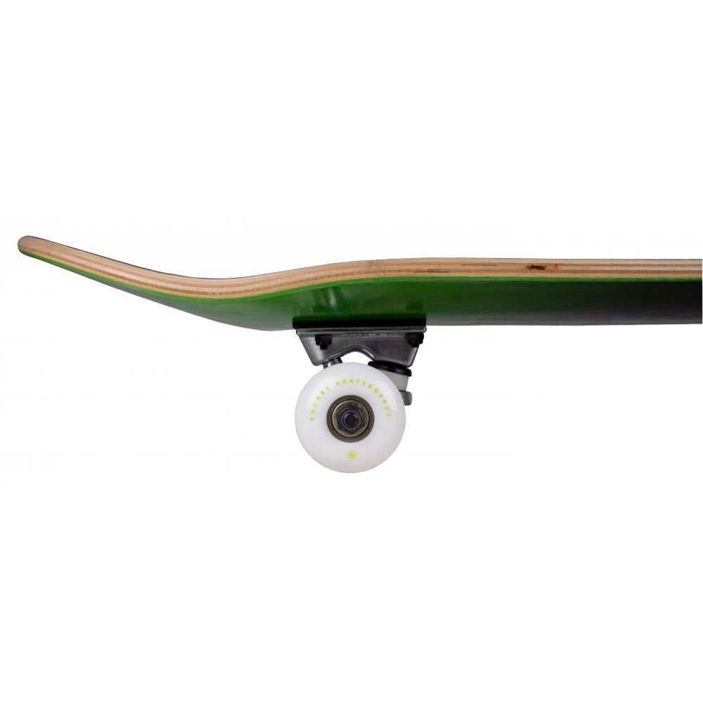 Rocket Complete Skateboard Double Dipped Black Green 8"