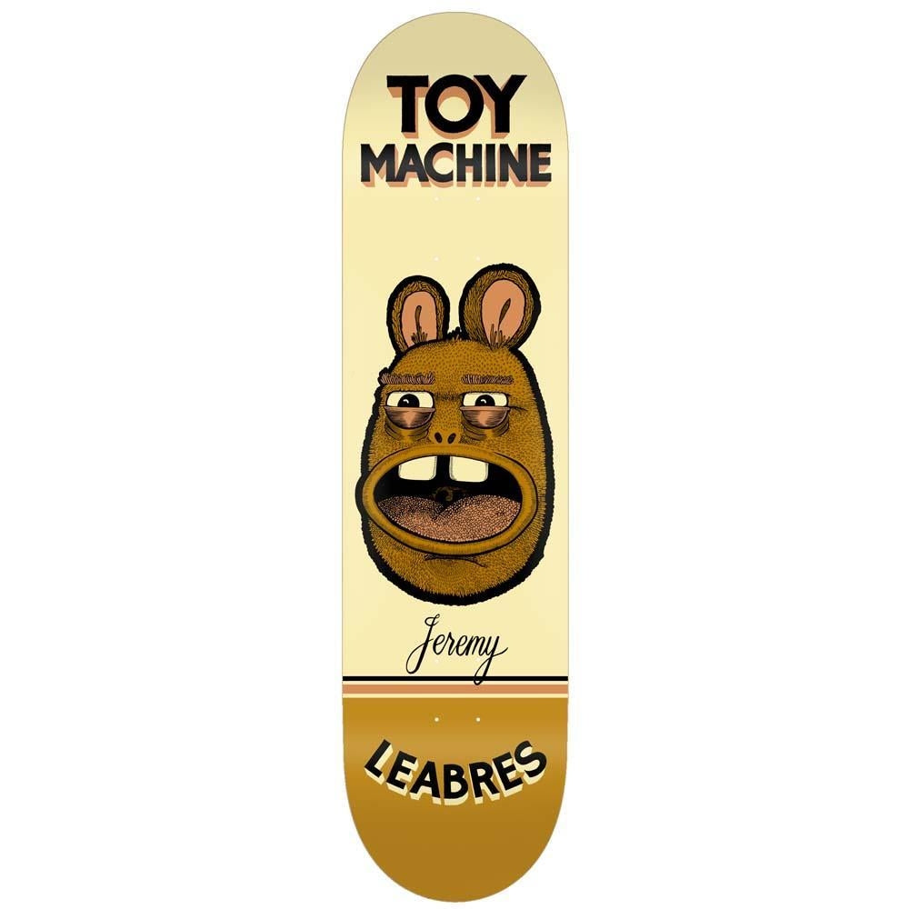 Toy Machine Leabres Pen N Ink Skateboard Deck Cream 8.25"