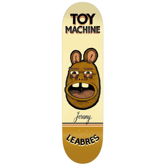 Toy Machine Leabres Pen N Ink Skateboard Deck Cream 8.25"
