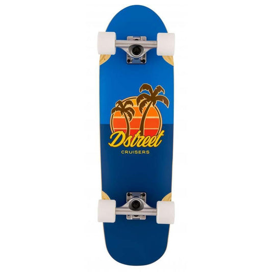 D Street Cruiser Palm Factory Complete Skateboard Blue 8.38"