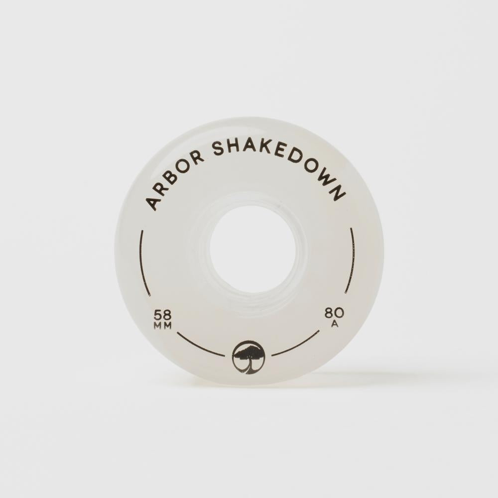 Arbor Shakedown Shakedown Skateboard Wheels 80a Ghost White 58mm