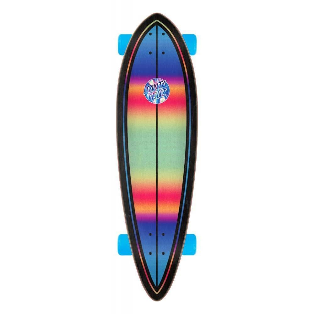 Santa Cruzer Iridescent Dot Pintail Factory Complete Skateboard Multi 33"