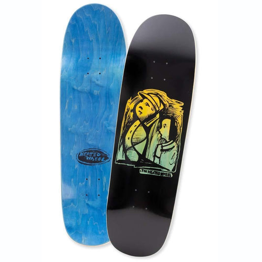 The Heated Wheel Frontier Skateboard Deck Yellow/Teal 9.25"