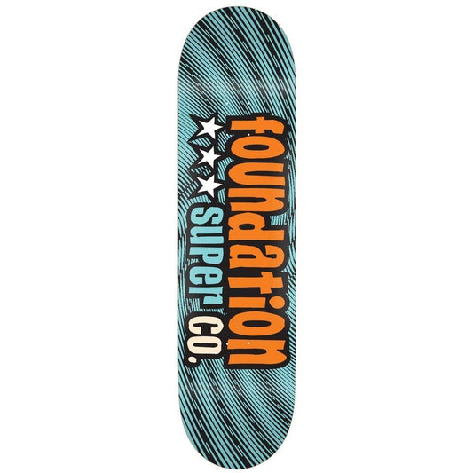 Foundation 3 Star Orange Skateboard Deck 7.8"
